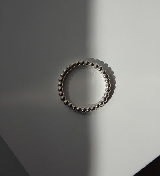 Кольцо шарики из серебра 925 пробы