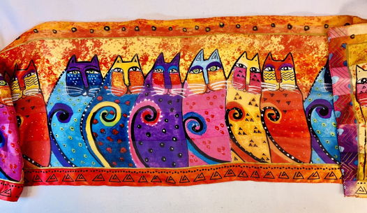 Шелковый шарф Laurel Burch "Кошки" Fantastic Felines