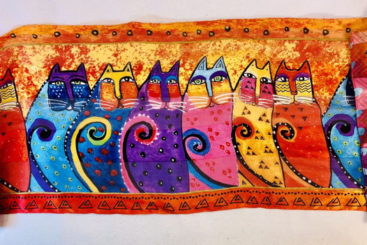 Шелковый шарф Laurel Burch "Кошки" Fantastic Felines