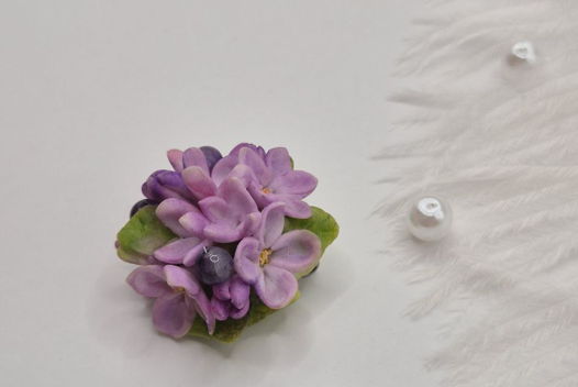 Брошь "Сиреневый туман"