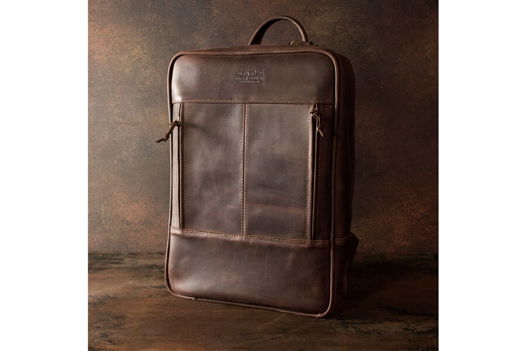 Кожаный мужской рюкзак -ДЕРЗКИЙ ОЛИВЕР- с отделом для ноутбука цвет Шоколад