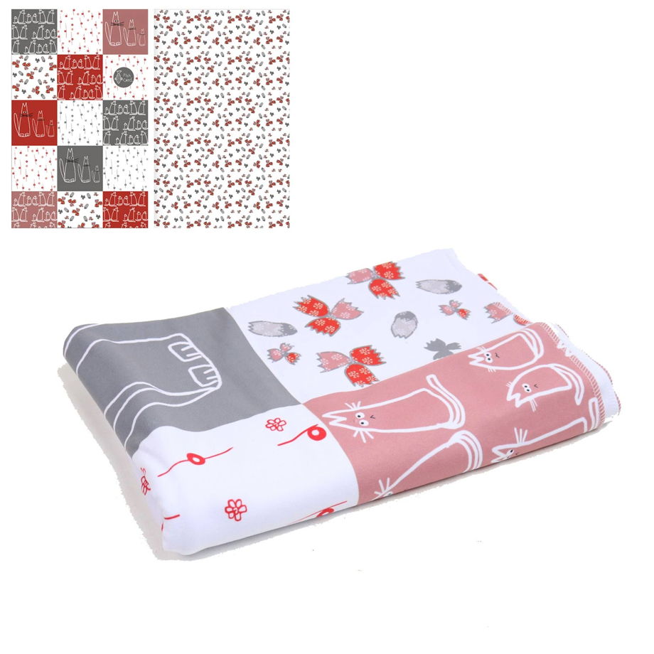 Двусторонний флисовый плед «Цветочный орнамент» 100х150 см