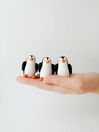 Авторская декоративная елочная игрушка из дерева "Пингвин"