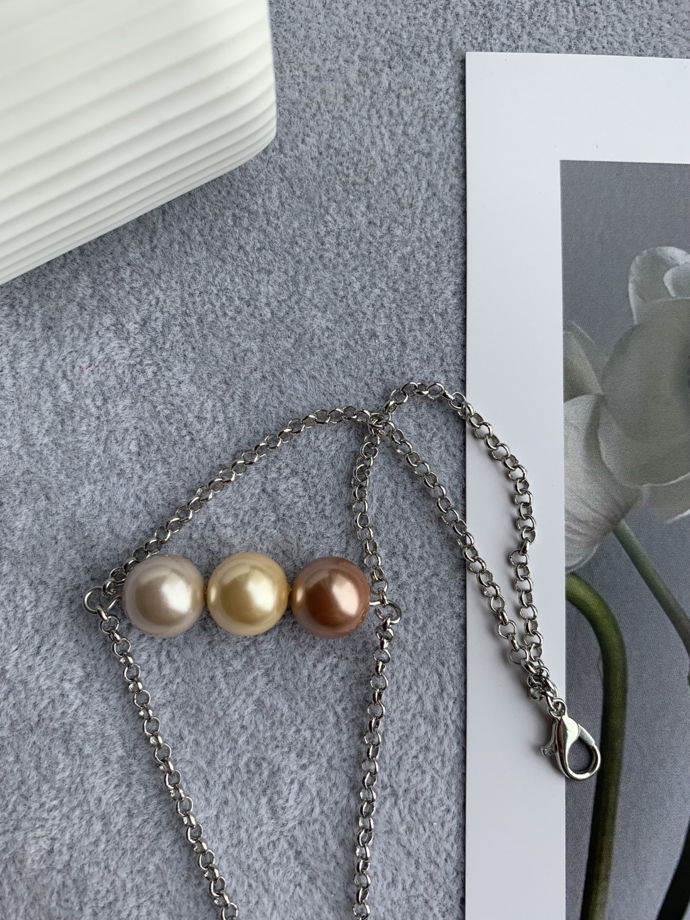 Браслет с жемчугом Майорка «Оттенки заката»