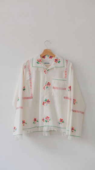 Рубашка с Бахромой на Кокетке/Fringed Yoke Long Sleeve Shirt