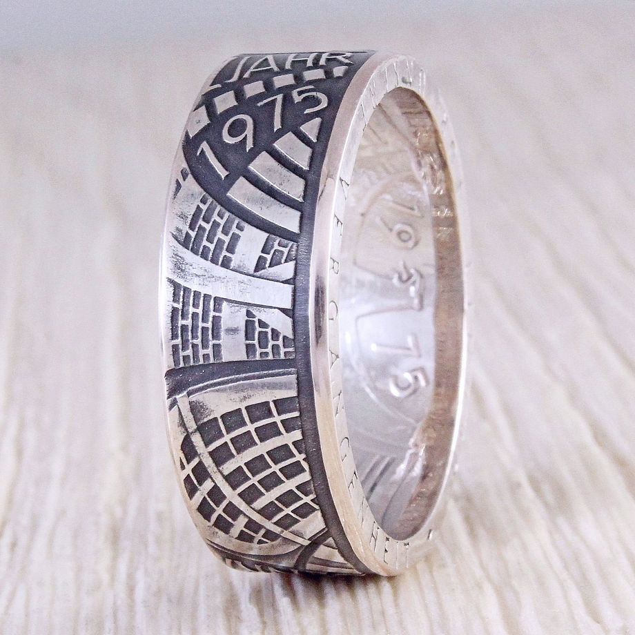 Серебряное кольцо из монеты (Германия) Архитектура