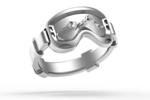 Серебряное кольцо Маска Snow Hugs