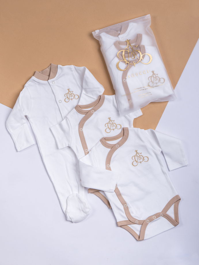 Комбинезон слип нательный, боди с коротким и длинным рукавом для новорожденных