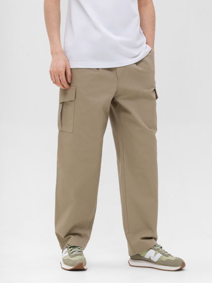 Бежевые брюки карго FOS Clothes