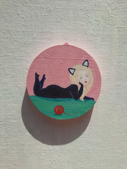Картина "Кошечка с клубочком"
