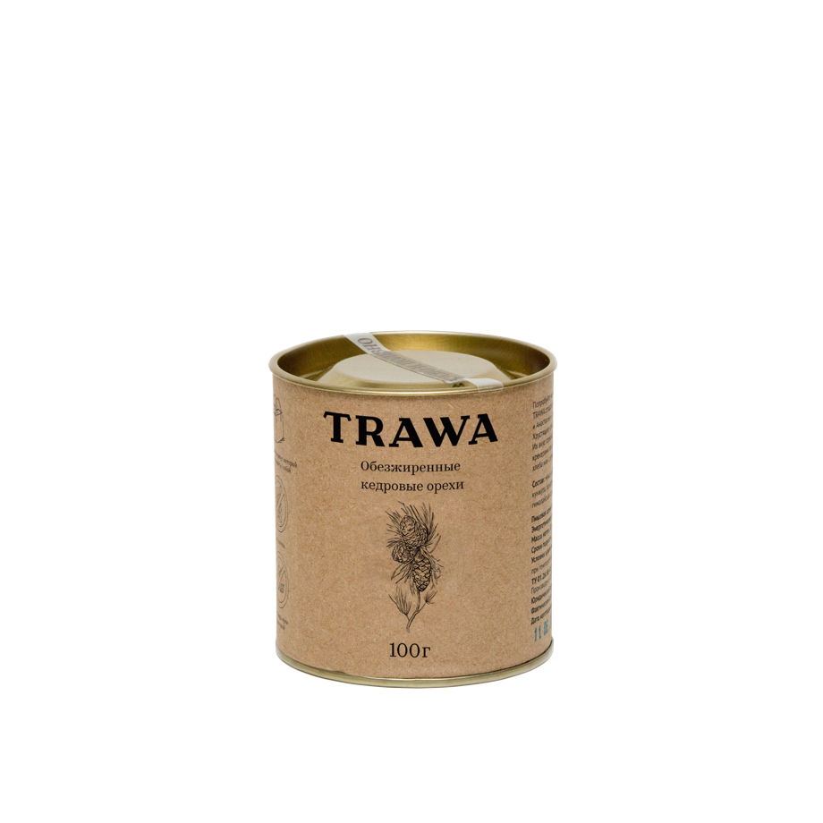 Обезжиренные кедровые орехи TRAWA, 100 гр