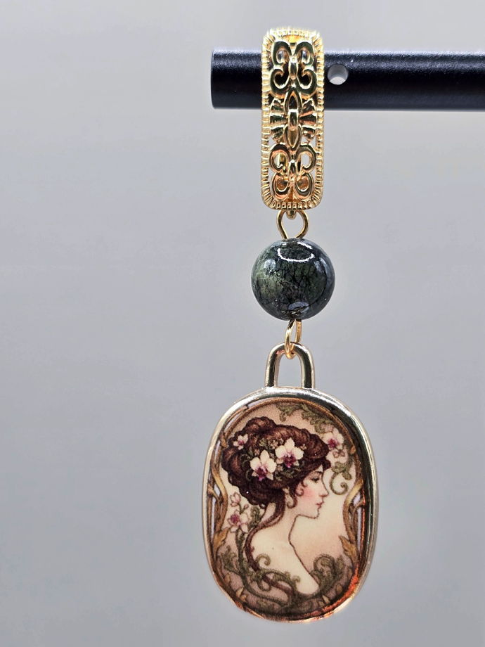 Серьги "Нимфа" с английским замком