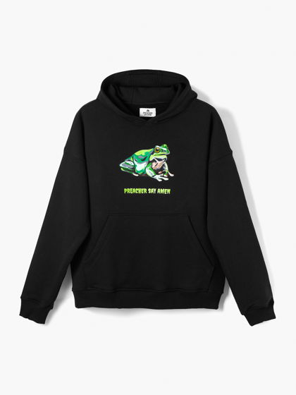 Худи чёрное frog hoodie