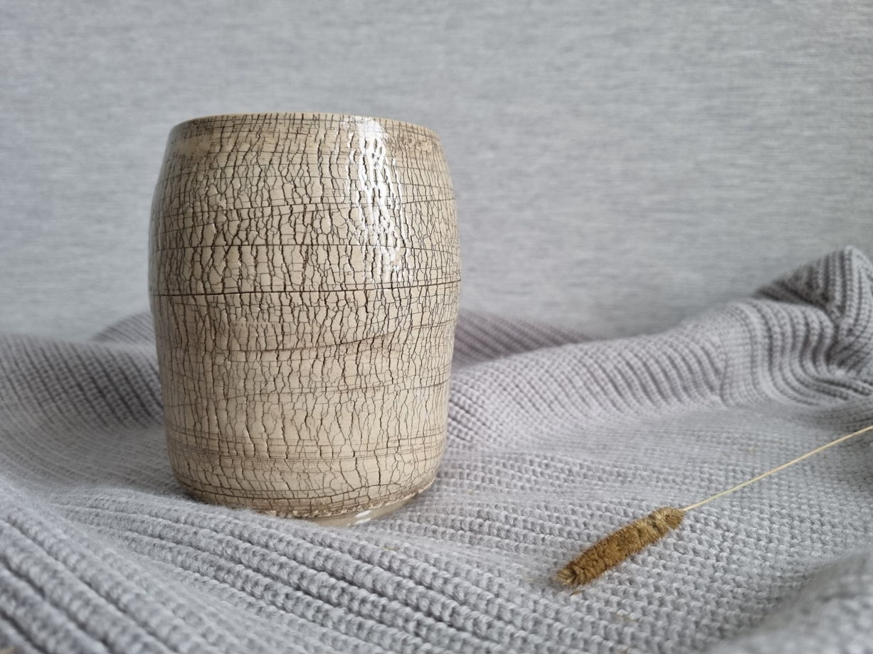 Керамическая вазочка ручной работы интерьерная