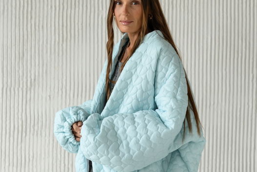 Бомбер из стеганой ткани