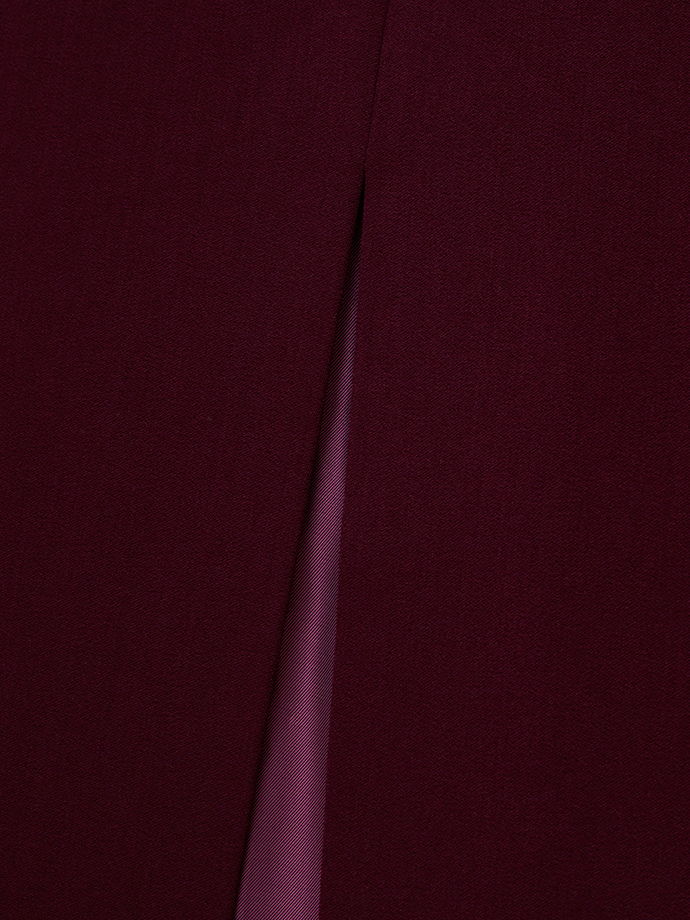 Юбка узкая макси с разрезом, бордовый