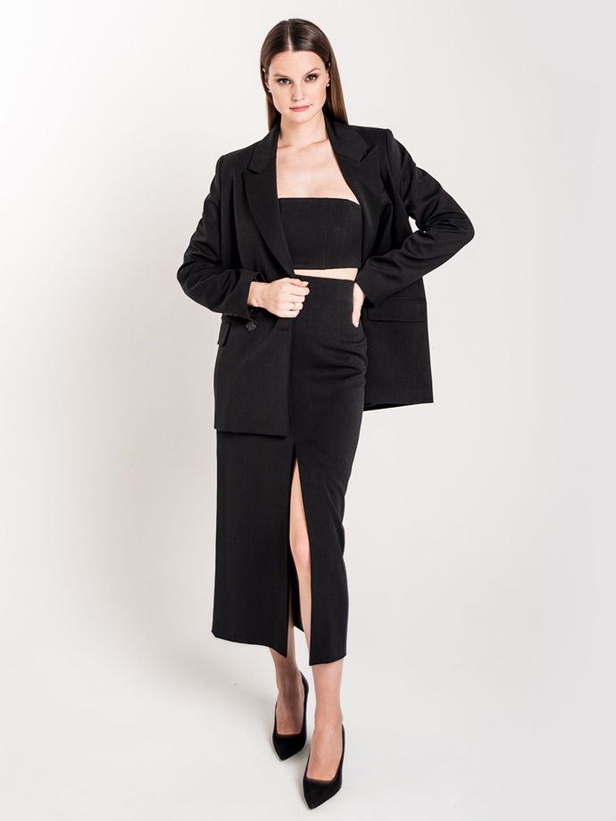 Двубортный прямой жакет