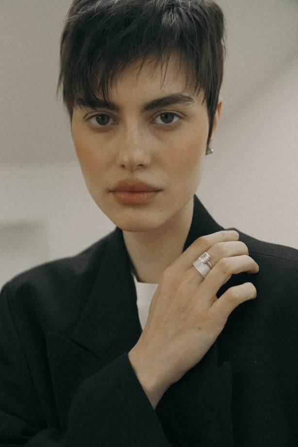 Кольцо unisex из серебра  КУСОК СЕРЕБРА