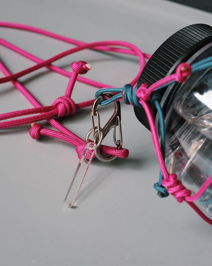 СУМКА АВОСЬКА ИЗ ПАРАКОРДА KNOTTY WORKSHOP PINK/BLUE BAG