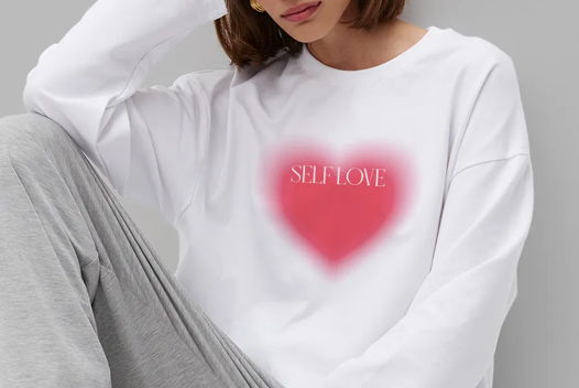 Лонгслив женский оверсайз с принтом S/M/L