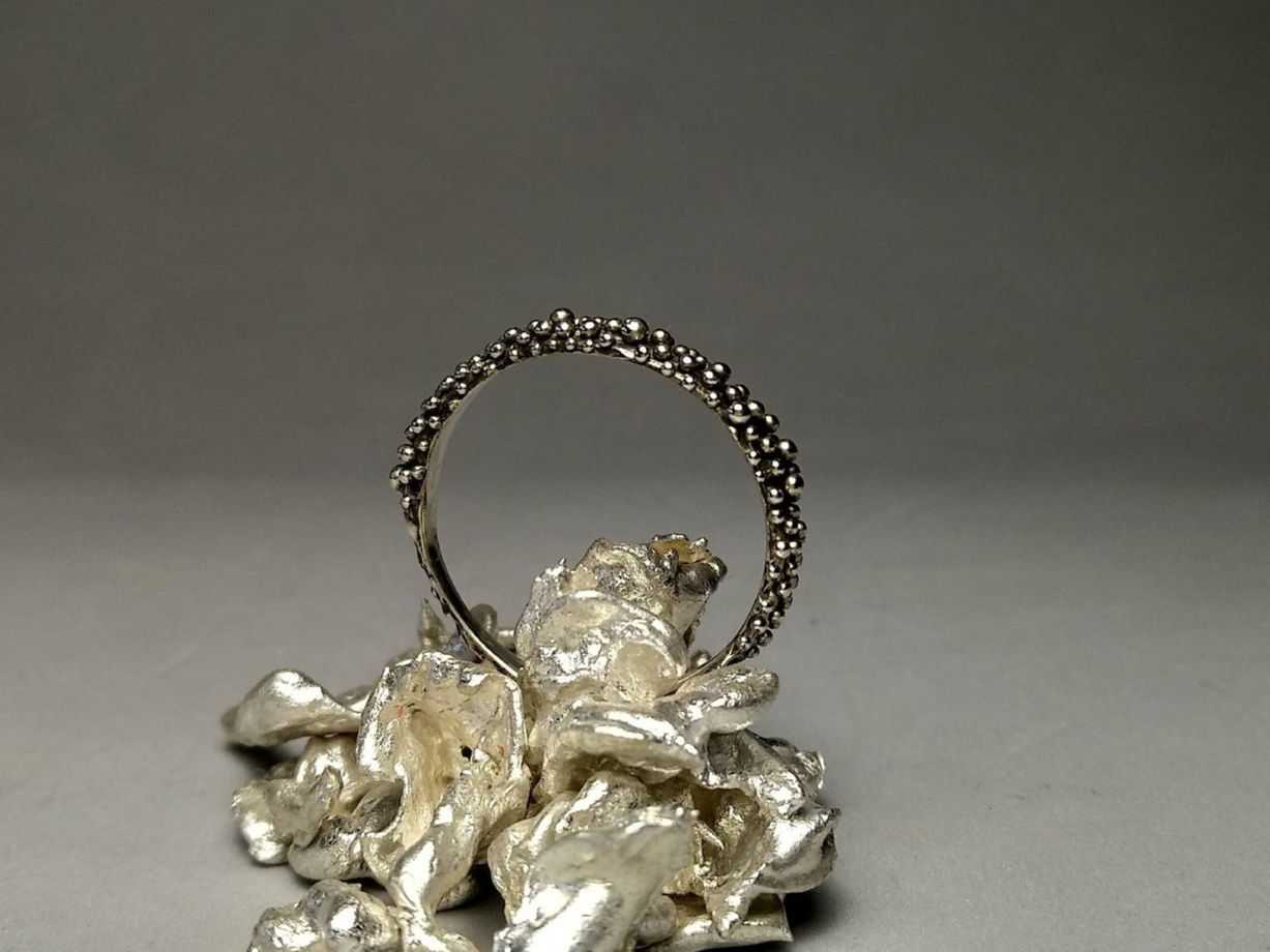 Серебряное кольцо "Подводный мир", размер 15 - 21