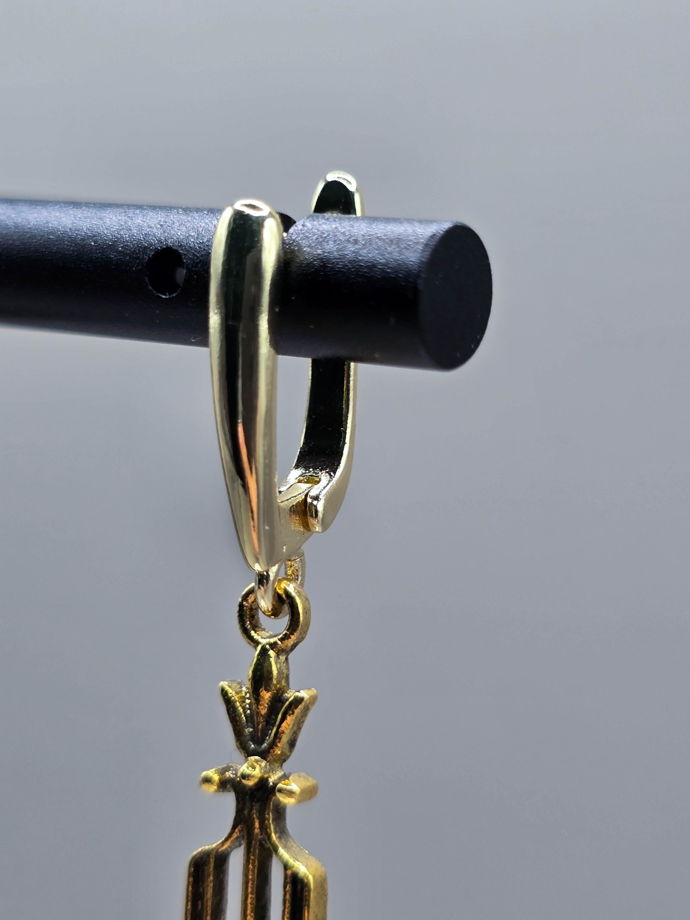 Серьги "Романтика" с английским замком