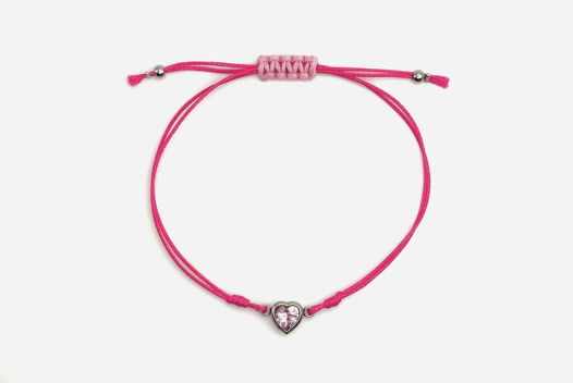 Браслет с сердцем-фианитом ‘love basic amulet’
