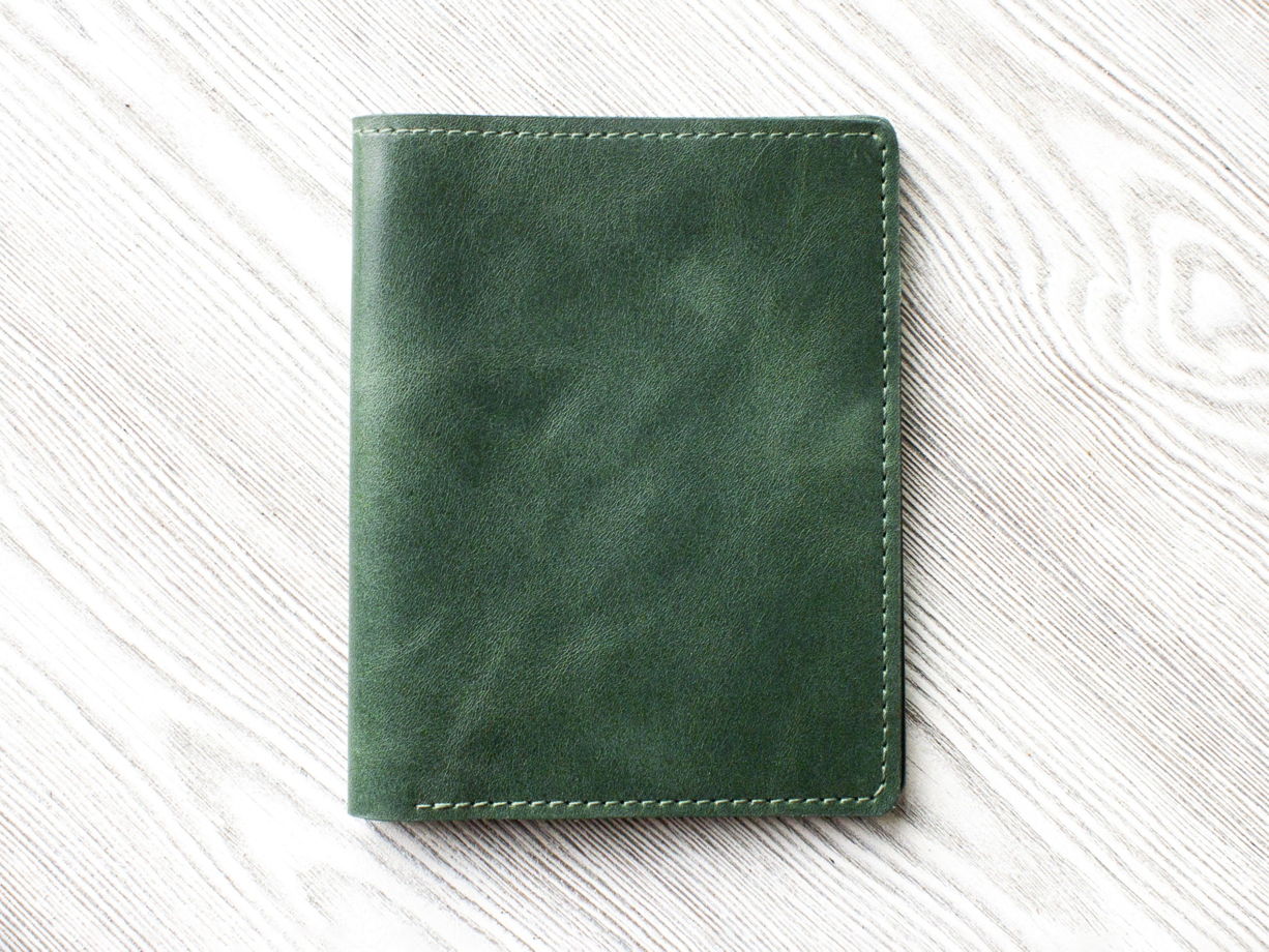 Портмоне ручной работы, из натуральной кожи, для CТС, карт и банкнот