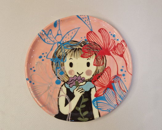 Тарелка керамическая, коллекция "Маленькие женщины", 17,5 см