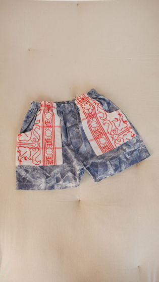 Шорты из Антикварного Хлопка 2/Gray Cotton Shorts 2