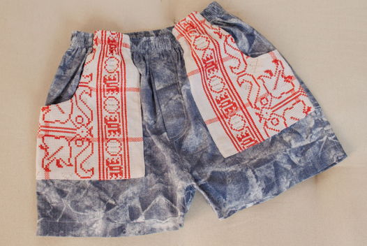 Шорты из Антикварного Хлопка 2/Gray Cotton Shorts 2