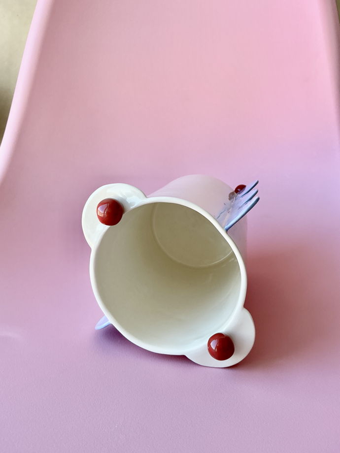 Ваза «Вишнево-голубая геометрия»