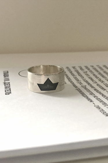 Кольцо Бумажный корабль/корона/ползвезды