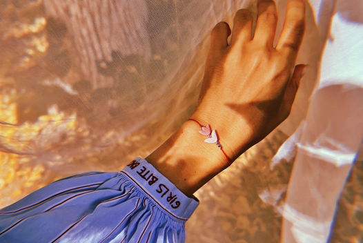 Браслет "Make a wish" фарфоровый цветов