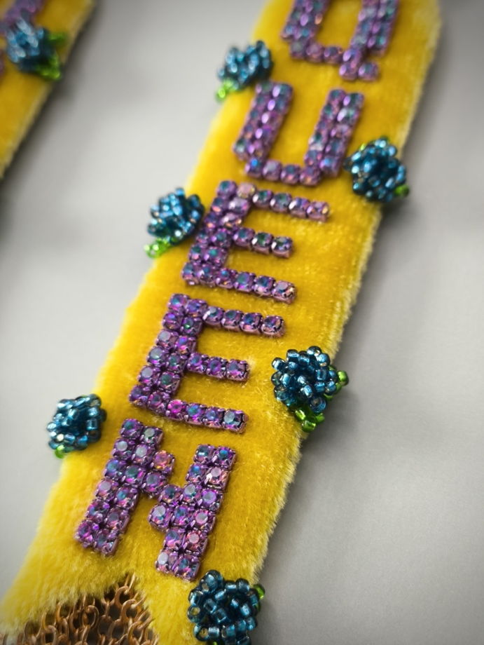 Серьги из бархата Флажки