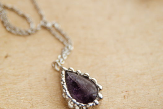 Кулон Аметист в технике Тиффани