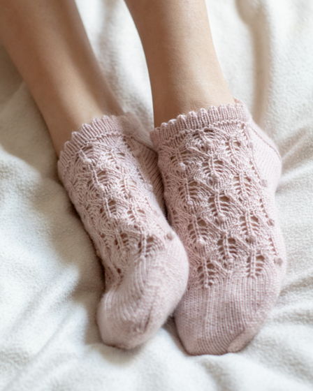 Укороченные вязаные шерстяные женские носки