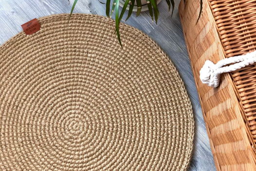 Ковер из джута и джутового каната