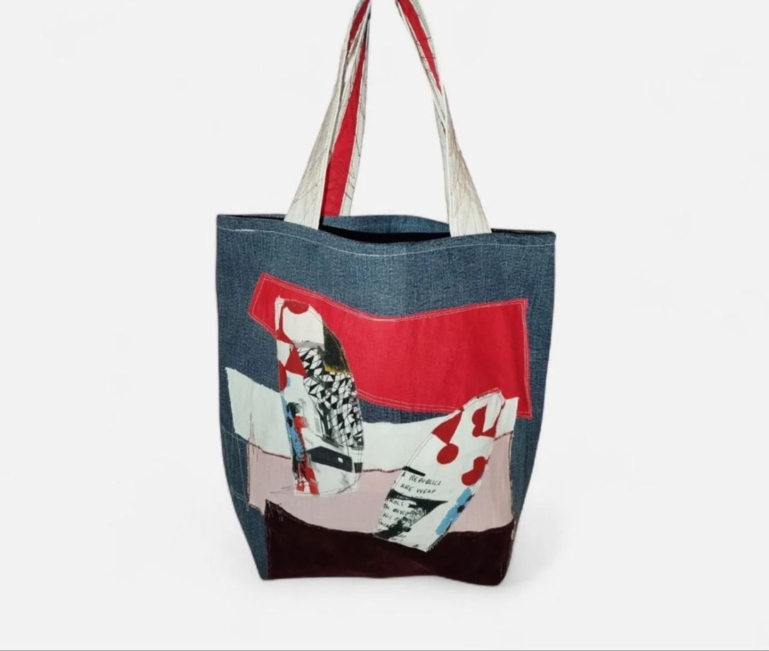 Сумка из переработанного денима ручной работы