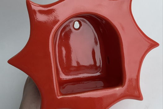 Настенный керамический подсвечник