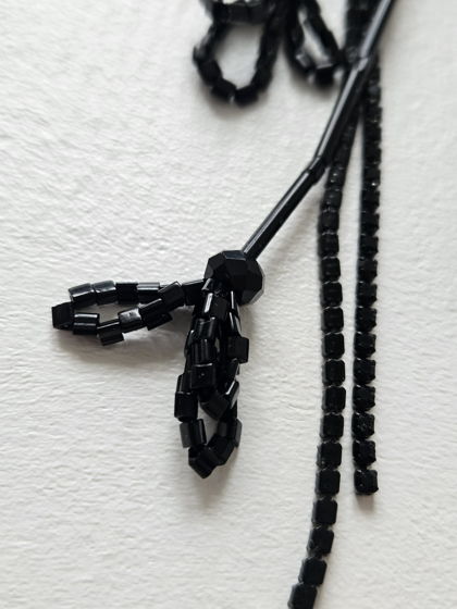 Серьги трансформеры квадрат BLACK BIG FLO