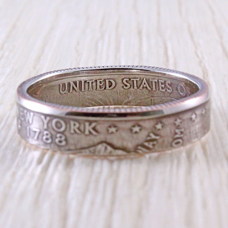 Кольцо из монеты (США) 25 центов, со штатом