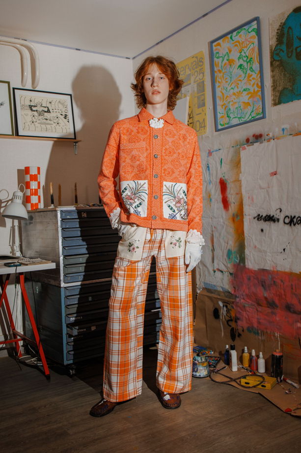 Красная Куртка с Карманами/Red Fringed Jacket