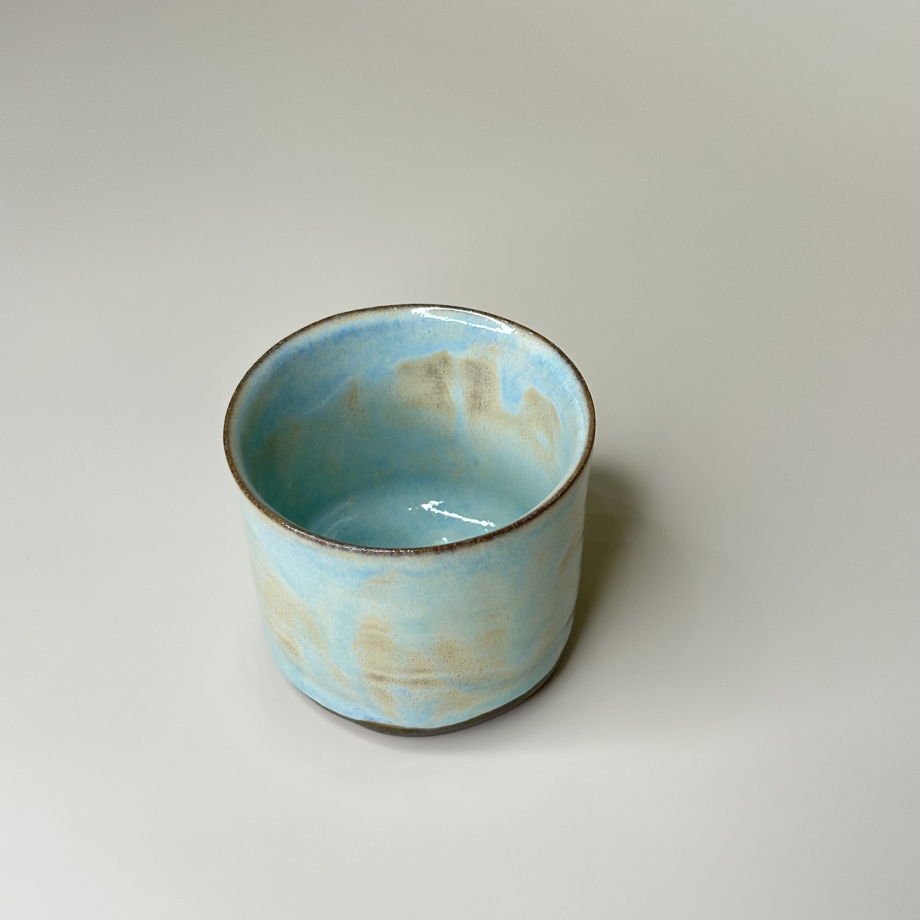 Чашка маленькая ручной работы "Темная лазурь", 120 мл