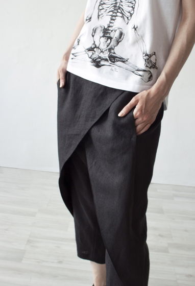 Брюки unisex с запАхом