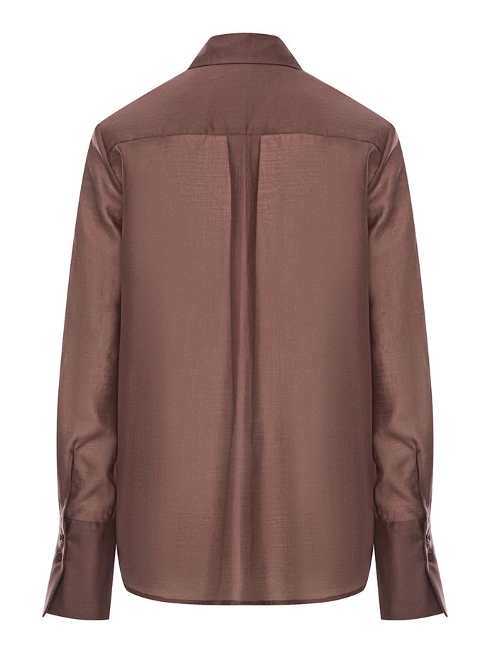 Рубашка полупрозрачная из хлопка с вискозой