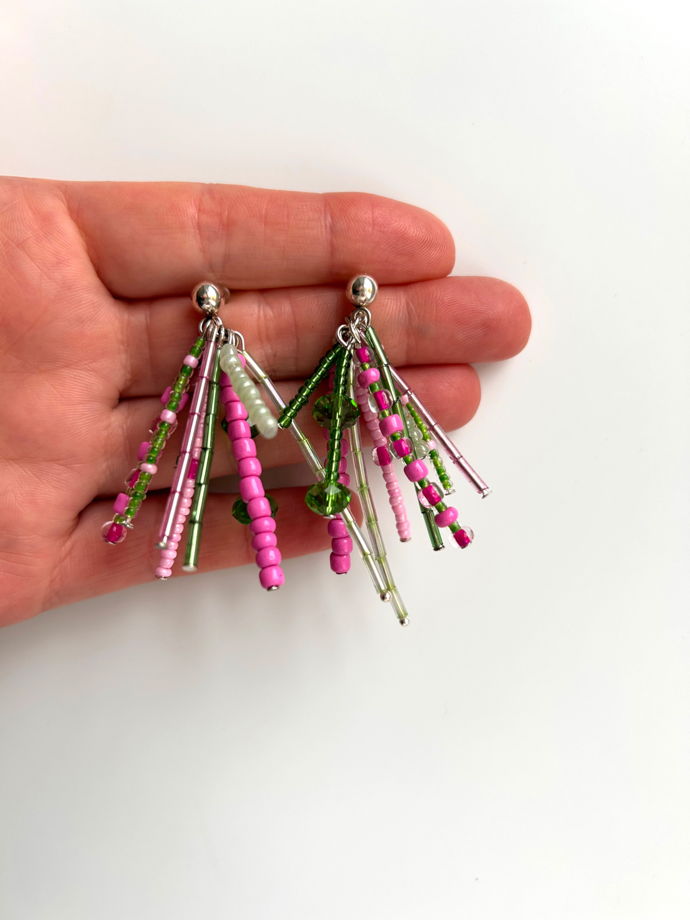 Серьги из бисера «Борисов-Мусатов»