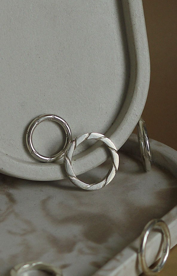 Серебряное кольцо Square Spiral