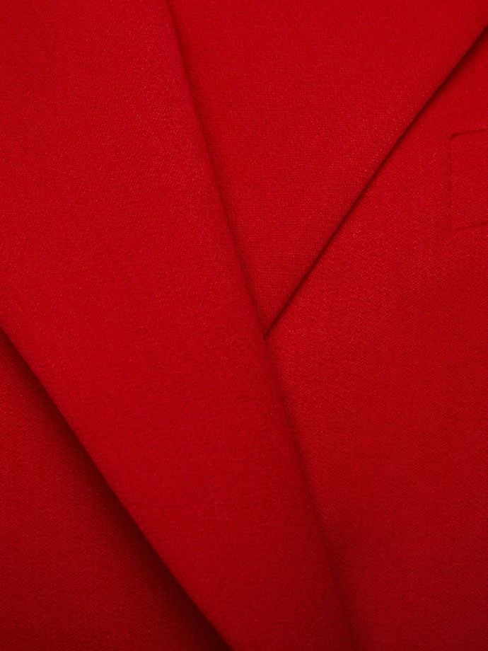 Двубортный жилет с объемными плечами, красный