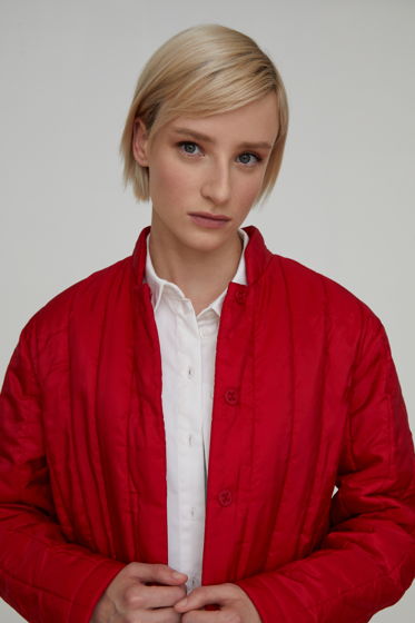 Стеганая фуфайка красная